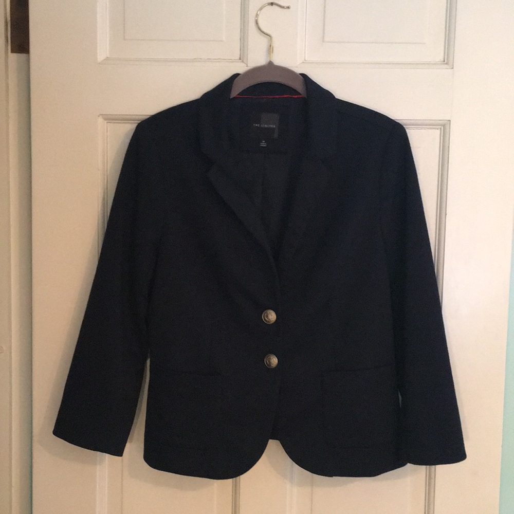 Fitted Navy Blue Blazer